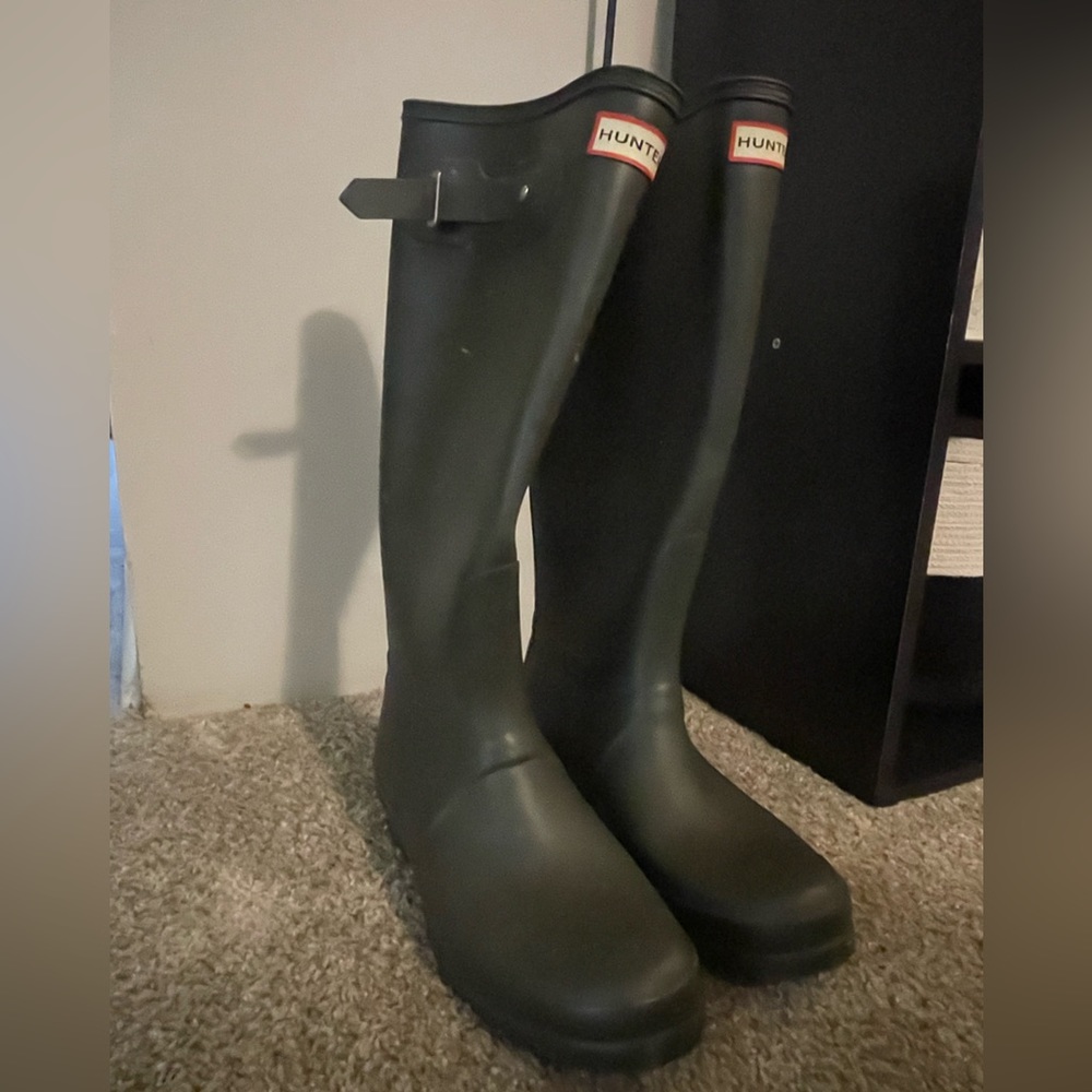 Green Hunter Boots size 9